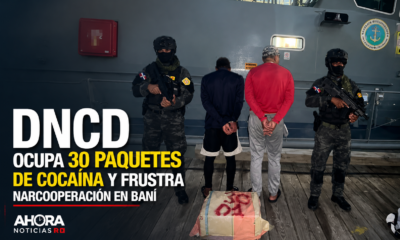 30 paquetes de cocaína en Baní