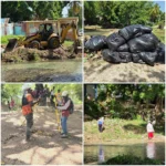 Alcaldía de Barahona jornada de limpieza en el río Birán