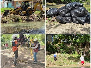 Alcaldía de Barahona jornada de limpieza en el río Birán