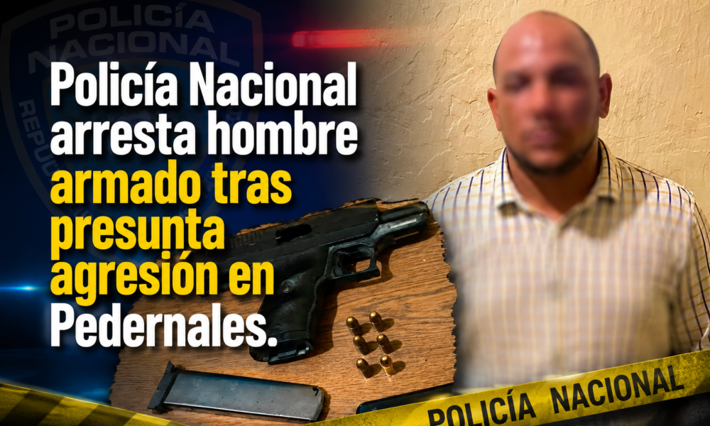Policía Nacional arresta hombre armado