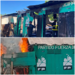 Incendio en local de Fuerza del Pueblo