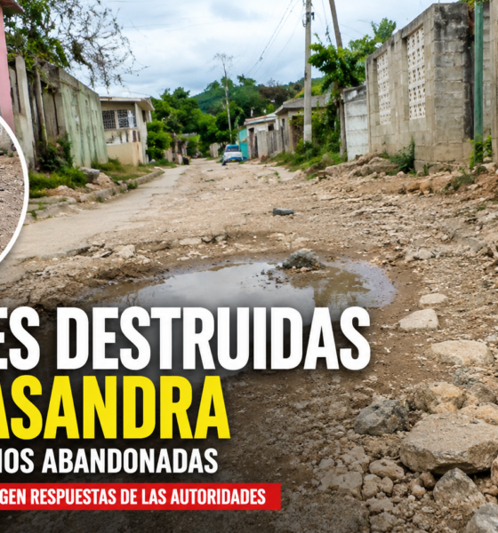 calles destruidas en Casandra