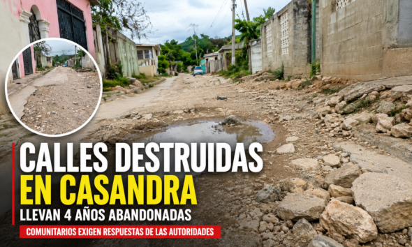 calles destruidas en Casandra