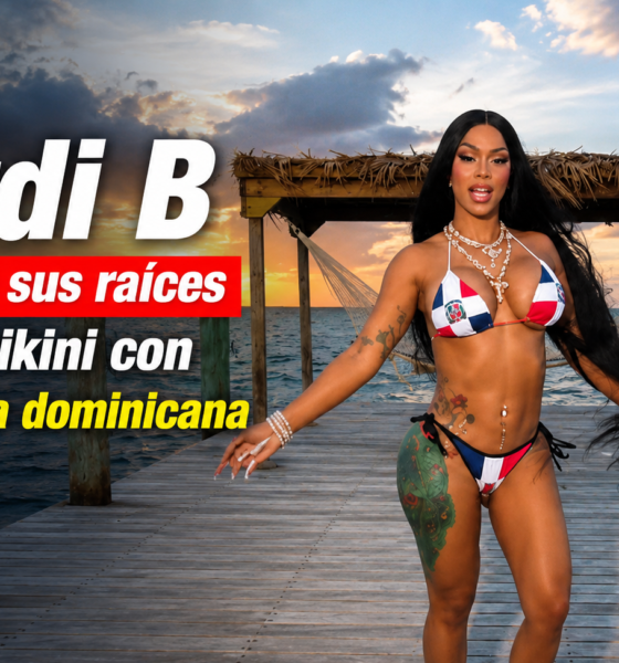 Cardi B presume sus raíces con un bikini con la bandera dominicana