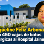 Jacqueline Féliz Arbona dona 450 cajas de batas quirúrgicas al Hospital Jaime Mota