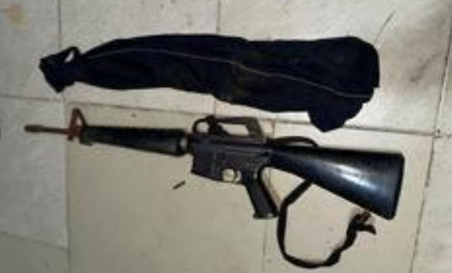 Policía recupera fusil M-16 Barahona