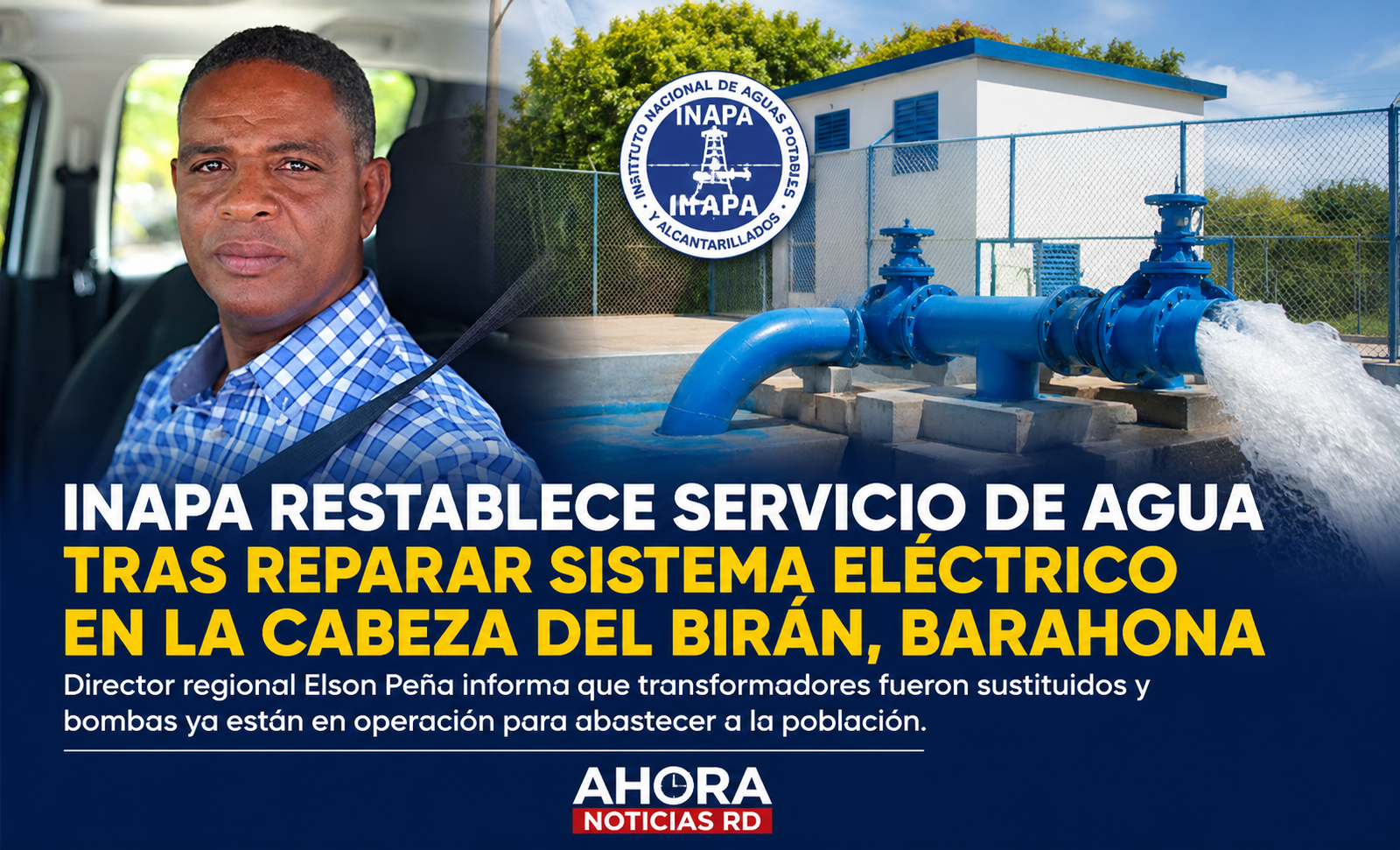 INAPA restablece servicio de agua en Barahona