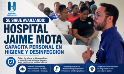 Hospital Jaime Mota capacita personal en higiene y desinfección