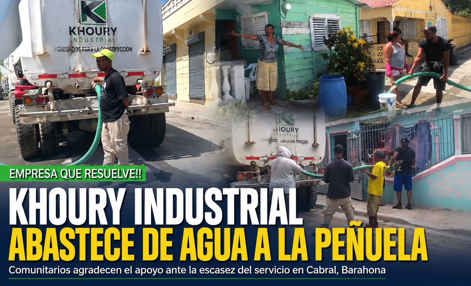 Khoury Industrial abastece de agua