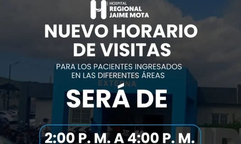 Hospital Jaime Mota establece nuevo horario de visitas