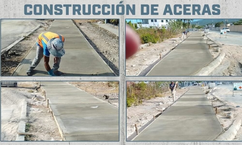 Alcaldía de Villa Central construye aceras