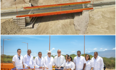 Abinader inaugura puente en Boca de Cachón