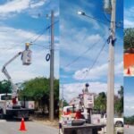 Alcaldía de Cabral reconecta 32 luminarias en varios sectores