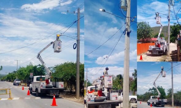 Alcaldía de Cabral reconecta 32 luminarias en varios sectores