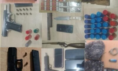 Policía Nacional ocupa siete armas de fuego durante allanamientos en Barahona y Vicente Noble, además de municiones y otros objetos.