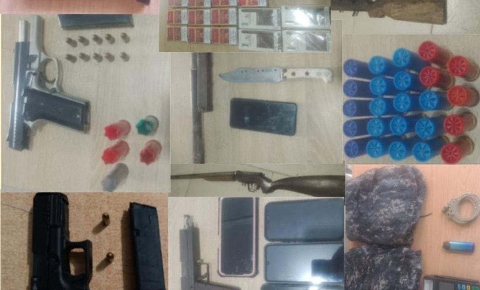 Policía Nacional ocupa siete armas de fuego durante allanamientos en Barahona y Vicente Noble, además de municiones y otros objetos.