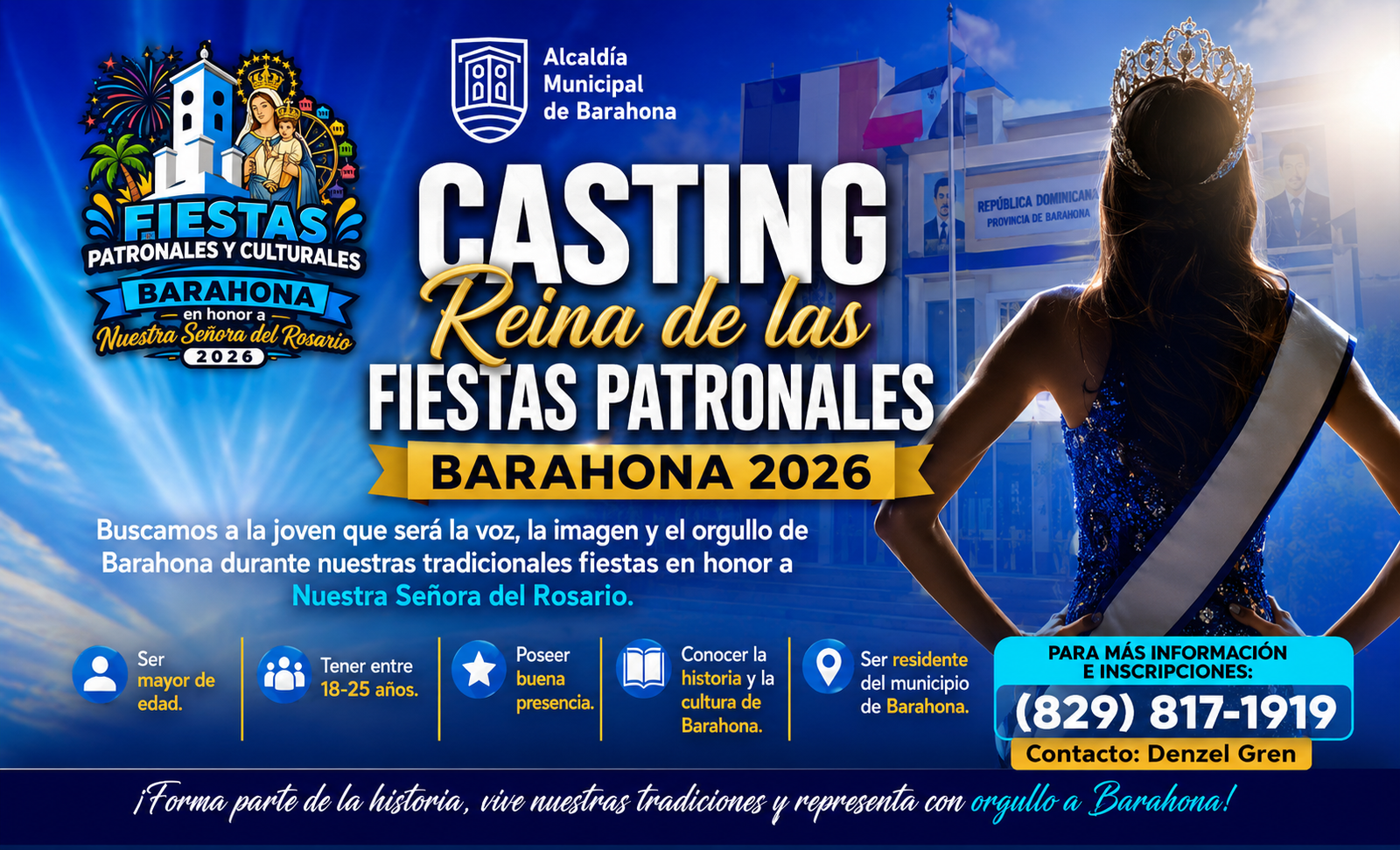 Casting Reina de las Fiestas Patronales Barahona 2026