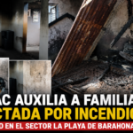 DASAC auxilia familia afectada por incendio en Barahona