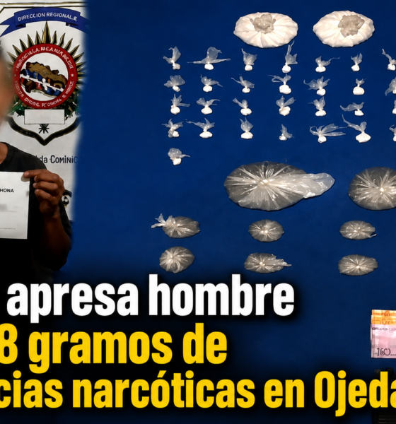Policía apresa hombre con 528 gramos de sustancias narcóticas en Ojeda