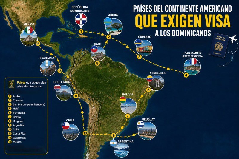 Haití y otros países cercanos en los que el pasaporte dominicano «no abre» las fronteras