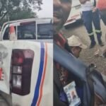 Haitiano se estrella contra guagua de Comipol en Bonao y queda tirado en el pavimento