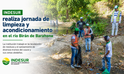 INDESUR realiza jornada de limpieza y acondicionamiento en río Birán