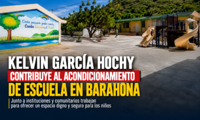Kelvin García Hochy contribuye al acondicionamiento de escuela en Barahona