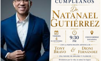 El doctor Natanael Gutiérrez celebrará su cumpleaños con una noche de bolero y clásicos en Barahona