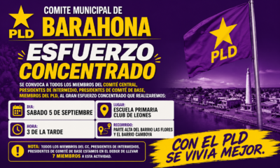 PLD en Barahona convoca a dirigentes y miembros a jornada de “Esfuerzo Concentrado”