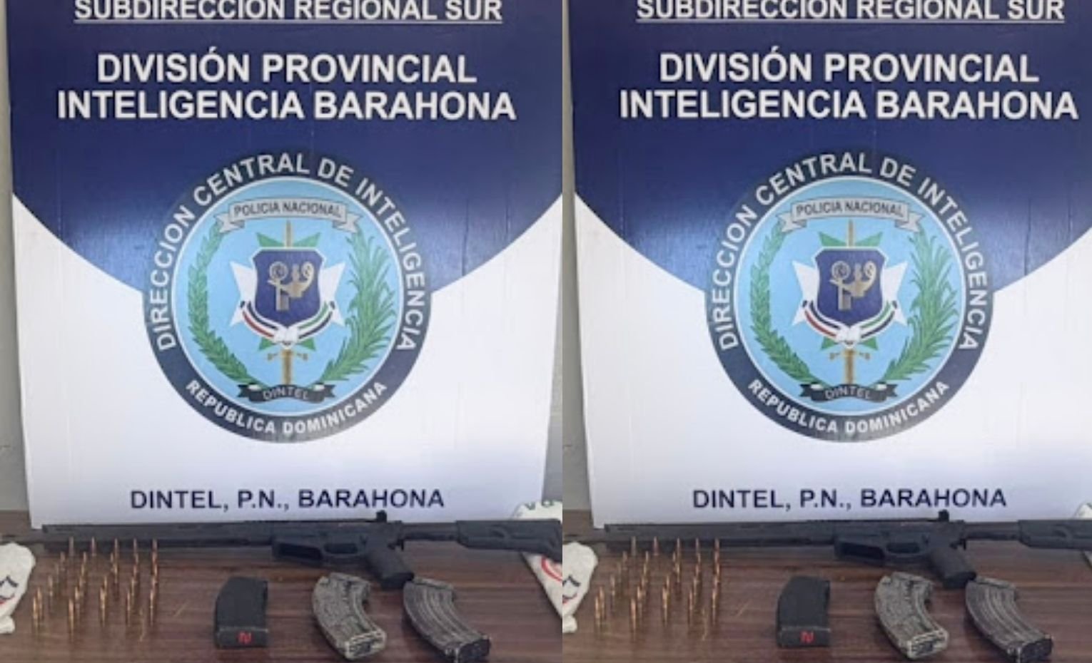 Policía Nacional ocupa fusil, municiones, cargadores y detiene varias personas en Barahona