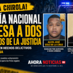 Policía Nacional captura dos prófugos en Barahona