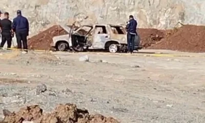 Hallan cuerpo calcinado junto a vehículo incendiado en una mina de La Vega