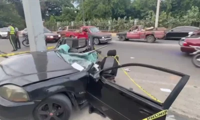 Accidente en Santiago deja una mujer muerta y un hombre herido