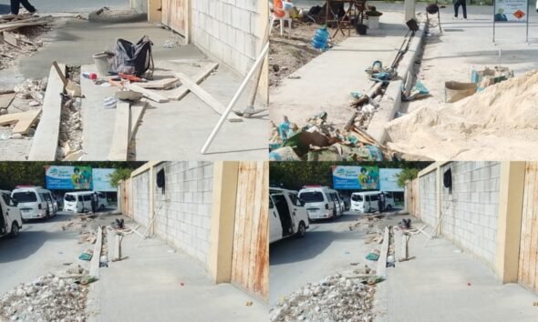¡VILLA CENTRAL AVANZA! Alcaldía continúa trabajos de construcción de aceras y contenes en la prolongación de la avenida Luperón