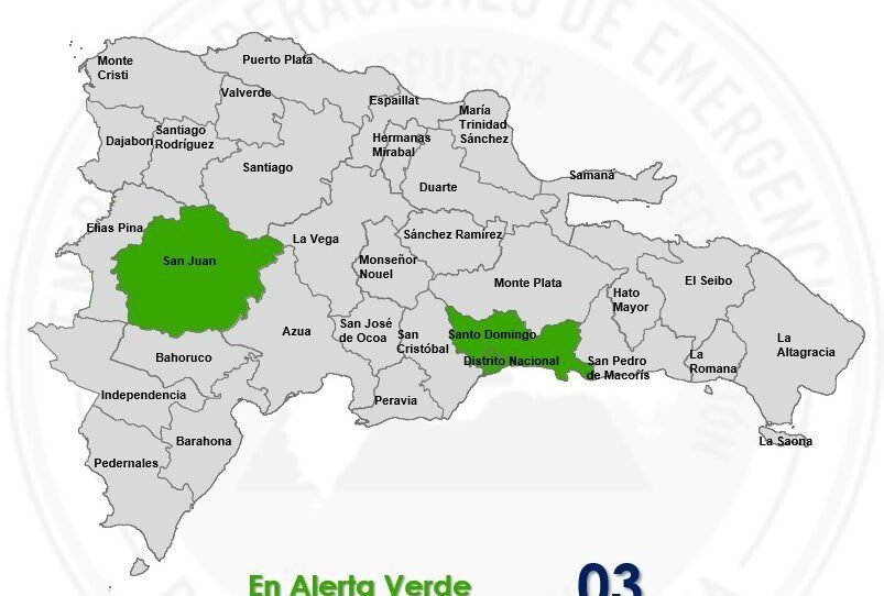 COE mantiene tres alertas verdes por lluvias y posibles inundaciones
