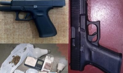 Policía ocupa dos pistolas y drogas en Barahona