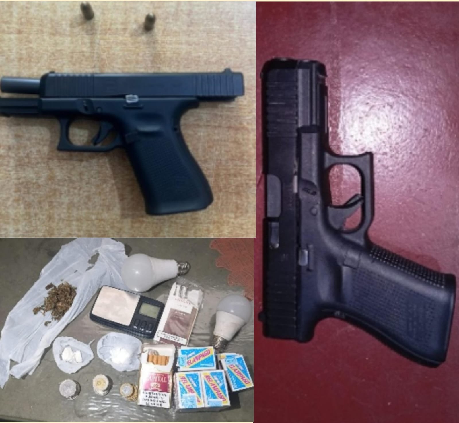 Policía ocupa dos pistolas y drogas en Barahona