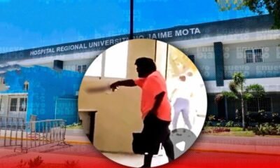 Hombre es captado con machete dentro de hospital en Barahona