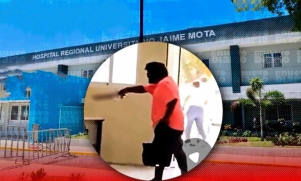 Hombre es captado con machete dentro de hospital en Barahona
