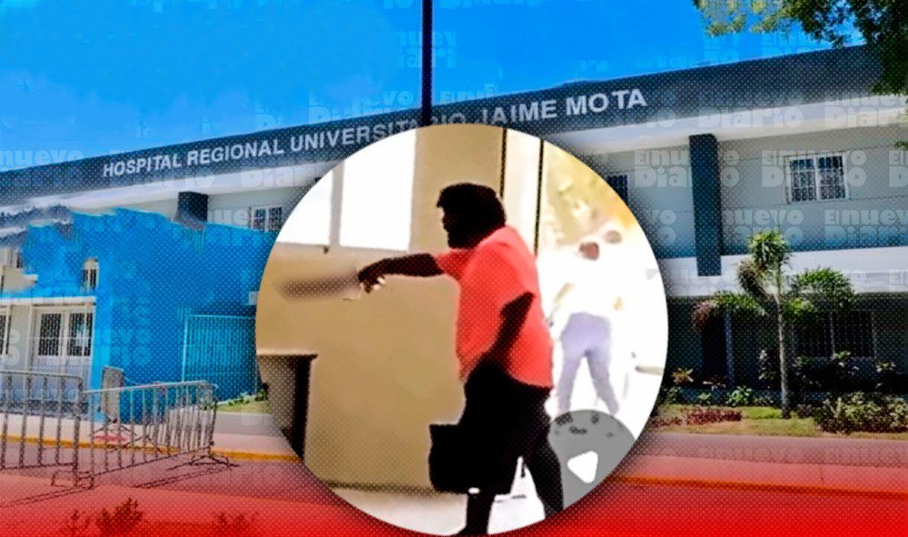 Hombre es captado con machete dentro de hospital en Barahona