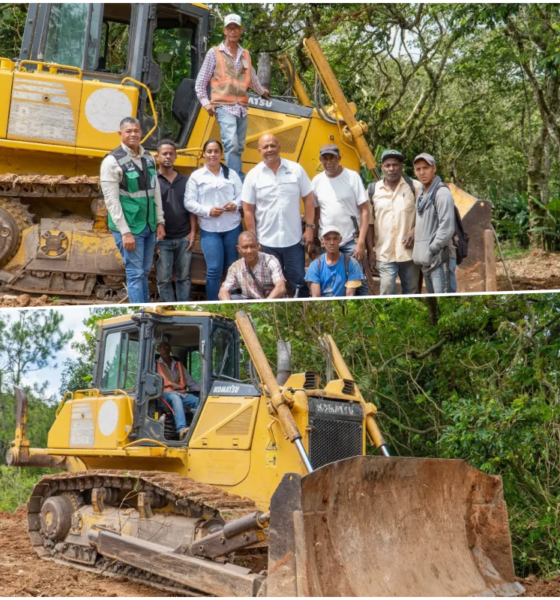 INDESUR apoya productores de Cabral con equipos para recuperar caminos rurales