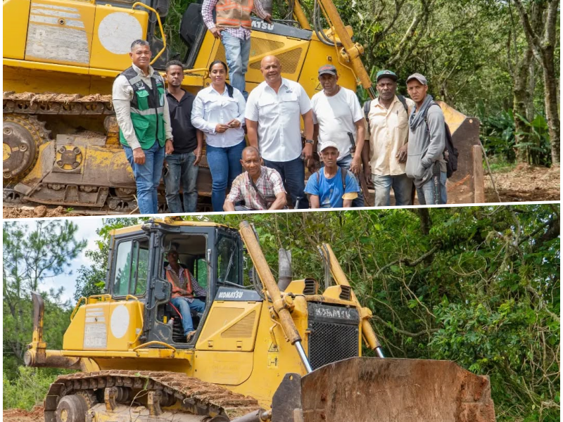 INDESUR apoya productores de Cabral con equipos para recuperar caminos rurales