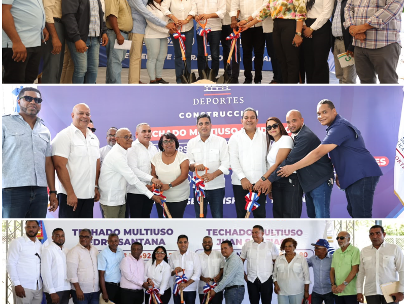 Ministro Kelvin Cruz inicia construcción de siete multiusos en el Sur