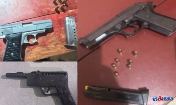 Policía Nacional y Ejército apresan a dos personas y ocupan tres armas ilegales durante operativos en Barahona.