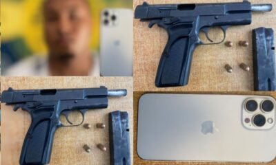 Policía apresa a joven con arma de fuego y recupera celular en Barahona