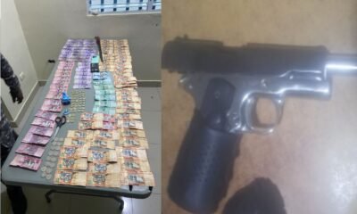 La Policía apresó cuatro personas y ocupó un arma de fuego, sustancias controladas y RD$21,490 durante operativos realizados en Neyba.