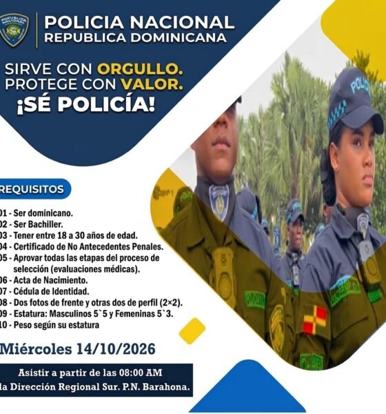 Policía invita a jóvenes del Sur a ingresar a sus filas en octubre