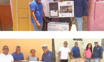La DASAC entregó enseres, electrodomésticos y artículos para el hogar a tres familias del sector La Montañita, en Villa Central, Barahona.