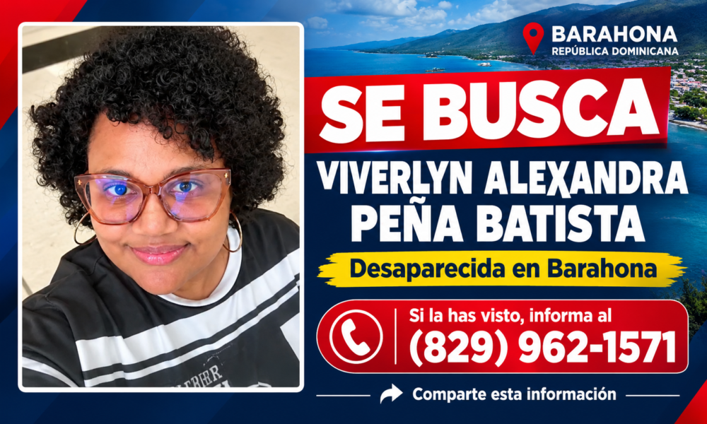 Solicitan ayuda para localizar a Viverlyn Alexandra Peña Batista en Barahona