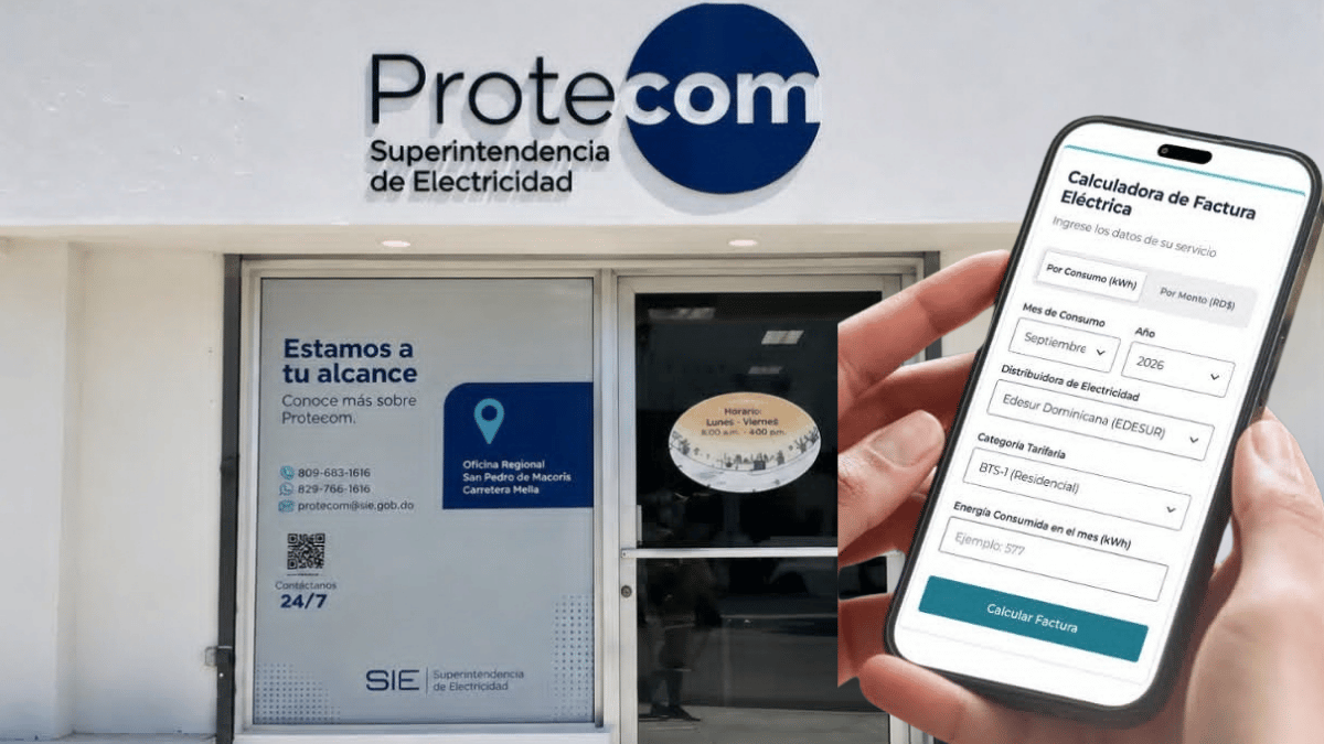 ¡EDESUR, CORRE! Protecom lanza calculadora para verificar facturas eléctricas